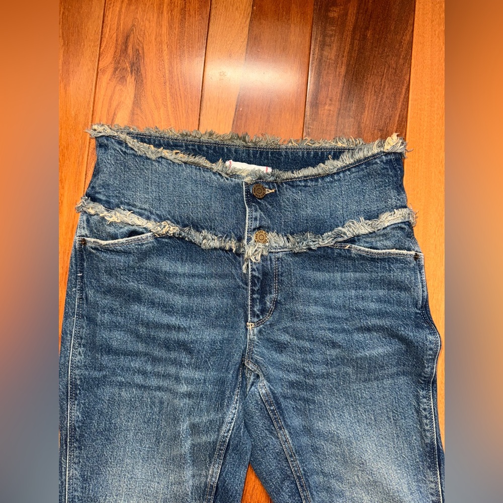 BDG Low Rise Distressed Blue Jeans - Picture 2 of 5